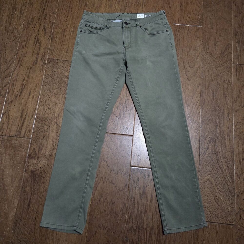 Ezekiel Chopper 305 Mens Green Slim Straight Denim Jeans Size 34x32